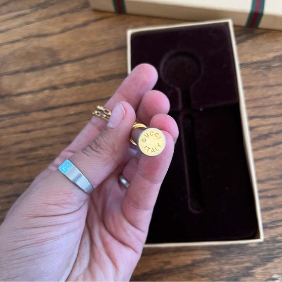 Vintage Gucci Gold Perfume Bottle Pendant Necklace Sherry Line With Box! - Picture 4 of 10